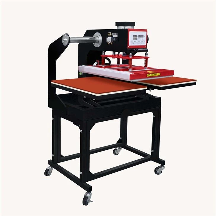 Produk Baru Dual Plate Pneumatic T-shirt Heat Press Machine